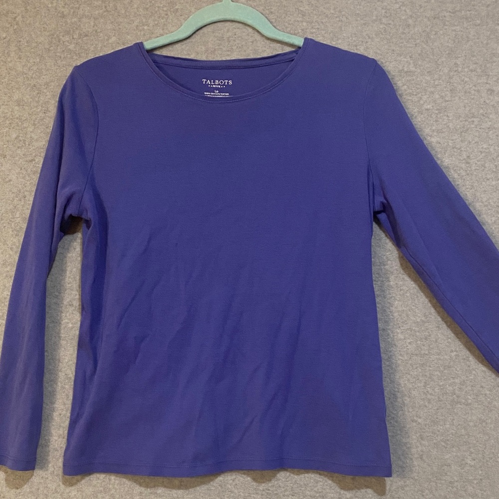 Talbots Vibrant Purple Crew Neck Top